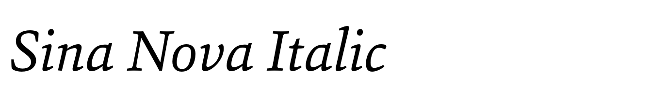 Sina Nova Italic